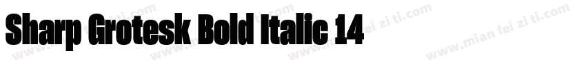 Sharp Grotesk Bold Italic 14字体转换